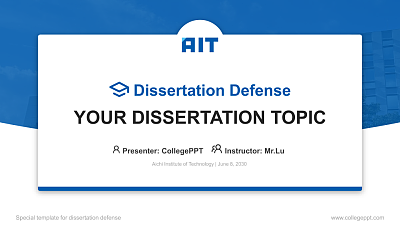 Aichi Institute of Technology Graduation Thesis Defense PPT Template