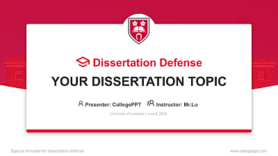University of Leicester Graduation Thesis Defense PPT Template