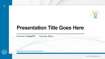 Anseong Campus of Korea Polytechnic Thesis Proposal/Graduation Defense PPT Template