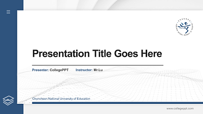 Chuncheon National University of Education Thesis Proposal/Graduation Defense PPT Template