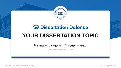 OpenCyber University Graduation Thesis Defense PPT Template