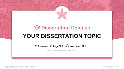 Gakushuin Women’s College Graduation Thesis Defense PPT Template
