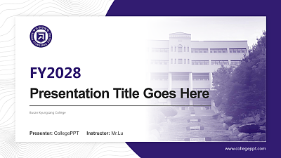 Busan Kyungsang College Academic Presentation/Research Findings Report PPT Template