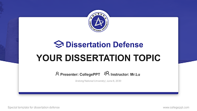 Andong National University Graduation Thesis Defense PPT Template