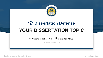 Cha University Graduation Thesis Defense PPT Template