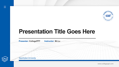 OpenCyber University Thesis Proposal/Graduation Defense PPT Template