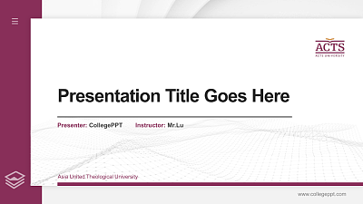 Asia United Theological University Thesis Proposal/Graduation Defense PPT Template