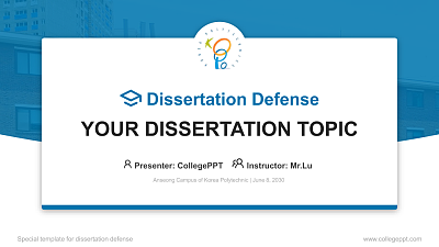 Anseong Campus of Korea Polytechnic Graduation Thesis Defense PPT Template