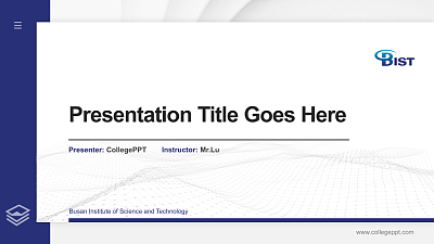 Busan Institute of Science and Technology Thesis Proposal/Graduation Defense PPT Template