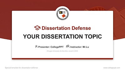 Chugye University for the Arts Graduation Thesis Defense PPT Template